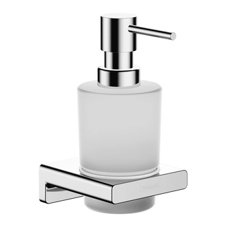 Дозатор для жидкого мыла Hansgrohe AddStoris, хром/стекло матовое (41745000) фото 1 Aquada.com.ua