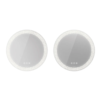 Комплект зеркал (2 штуки) с LED подсветкой версия «icon» Duravit Happy D.2 Plus Ø 70 см (HP7487G0000) фото 1 Aquada.com.ua