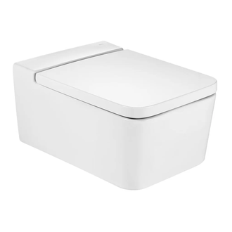Унітаз підвісний з кришкою Roca Inspira Square Rimless (A346537000 A80153200B) (A346537000_A80153200B)