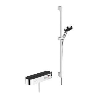 Душевая система с термостатом Hansgrohe Pulsify 105 3jet Relaxation (цвет - хром) (24270000) фото 1 Aquada.com.ua