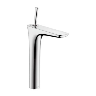 Смеситель для раковины, однорычажный Hansgrohe PuraVida (цвет- хром), с донным клапаном Push-Open (15072000) фото 1 Aquada.com.ua