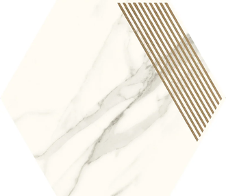Декор Calacatta Hexagon B MAT 17,1x19,8 код 3782 Ceramika Paradyz (I-H-171X198-1-CALA.--B- N)