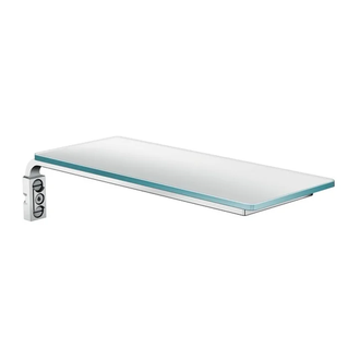 Полочка 200 мм Hansgrohe Crometta (цвет - хром/стело прозрачное) (26511000) фото 1 Aquada.com.ua