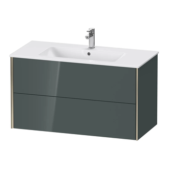 Тумба подвесная под раковину Duravit XViu 101 x 48 см, доломитово-серый глянцевый лак (XV41270B138) фото 1 Aquada.com.ua