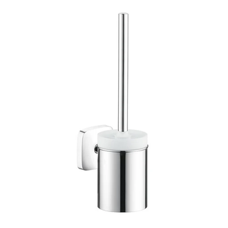 Ёршик с держателем Hansgrohe PuraVida (цвет - хром, стекло матовое) (41505000) фото 1 Aquada.com.ua