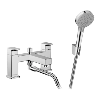Смеситель на борт ванны Hansgrohe Vernis Shape (цвет - хром), с душевым гарнитуром (71462000) фото 1 Aquada.com.ua