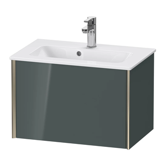 Тумба подвесная компакт, под раковину Duravit XViu 61 x 39 см, доломитово-серый глянцевый лак (XV40780B138) фото 1 Aquada.com.ua