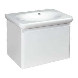Тумба с раковиной Devit Fly 640 x 500 x 510 мм белый глянец (0020120W) фото 1 Aquada.com.ua