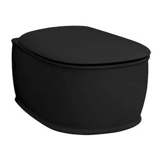 ARTCERAM Унитаз подвесной ArtCeram Azuley с сиденьем Soft Close, чёрный (AZV001 03;00+AZA001 03) фото 1 Aquada.com.ua