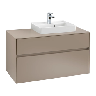 Тумба под умывальник 100 см Villeroy & Boch Collaro (Truffle Grey) умывальник справа (C01500VG) фото 1 Aquada.com.ua