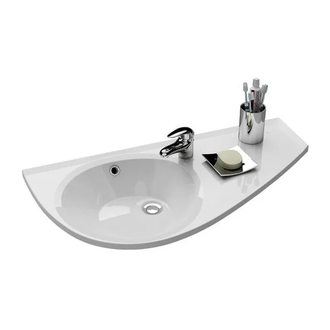 Раковина угловая Ravak Avocado 850х450х124 мм (левый вариант) (XJ1L1100000) фото 1 Aquada.com.ua