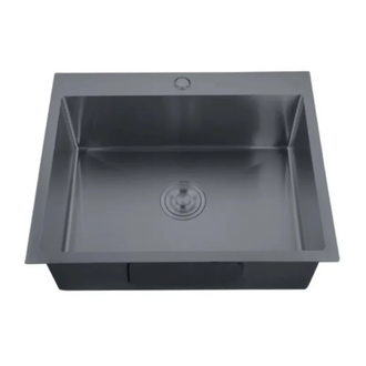 Мийка Zerix ZH5045-215 Nano-Black (3.0/0.8) з нерж. сталі  (MX1580)