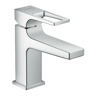 Смеситель для раковины, однорычжный Hansgrohe Metropol (цвет - хром), с донным клапаном Push-Open (74500000) фото 1 Aquada.com.ua