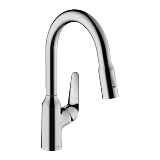 Кухонный смеситель 180, с вытяжным душем, 2jet sBox Hansgrohe Focus M42 (цвет - хром) 71821000