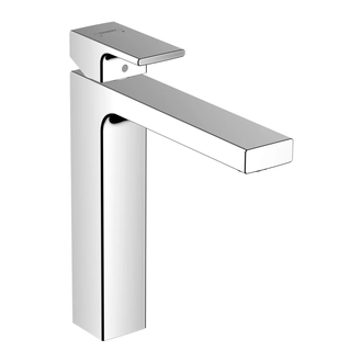 Смеситель для раковины высокий Hansgrohe Vernis Shape (цвет - хром), с донным клапаном из металла (71590000) фото 1 Aquada.com.ua