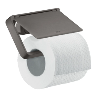 Бумагодержатель с крышкой Axor Universal Accessories (цвет - матовый чёрный хром) (42836340) фото 1 Aquada.com.ua