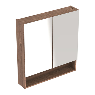 Зеркальный шкафчик Geberit Selnova Square 78,8 х 17,5 х h85 см, орех тёмный (501.270.00.1)