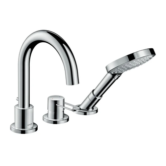Смеситель на борт ванны, на 3 отверстия Axor Uno (цвет - хром) (38436000) фото 1 Aquada.com.ua