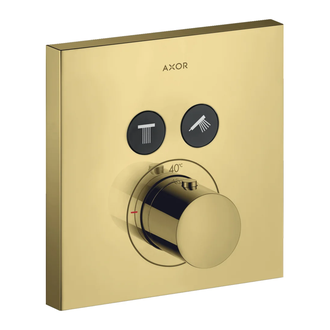 Термостат на 2 потребителя, скрытого монтажа Axor ShowerSelect (цвет - золото) (36715990) фото 1 Aquada.com.ua