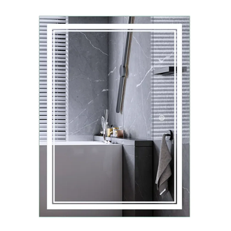 Дзеркало Mixxus Premium QUADRO MR20-80x60-Reverse з Led Touch, Anti-fog, димером, регулятором яскра (MP6619)