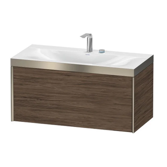 Тумба подвесная с раковиной c-bonded Duravit XViu 100 x 48 см, орех темный (XV4611EB121P) фото 1 Aquada.com.ua