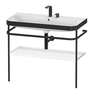 Раковина c-bonded с напольной металлической консолью Duravit Happy D.2 Plus 97,5 х 49 см (HP4738E2222) фото 1 Aquada.com.ua