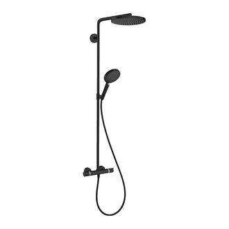 Душевая система с термостатом Hansgrohe Raindance Select S Showerpipe 240 1jet PowderRain (цвет - чёрный матовый) (27633670) фото 1 Aquada.com.ua