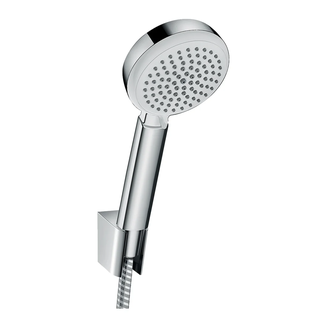 Ручной душ с держателем и шлангом, 2 типа струи Hansgrohe Crometta Vario (цвет - хром/белый) (26666400) фото 1 Aquada.com.ua