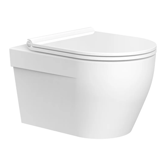 Унитаз подвесной Clean Pro (безободковый) Devit Laguna с сиденьем Quick Fix, Soft Close (3020110) фото 1 Aquada.com.ua