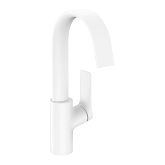 Смеситель для раковины высокий Hansgrohe Vivenis (цвет - белый матовый), с донным клапаном (75030700) фото 1 Aquada.com.ua