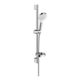 Hansgrohe Душевой набор 0,65 м, с мыльницей Casetta, белый/хром Crometta Vario (26553400) фото 1 Aquada.com.ua