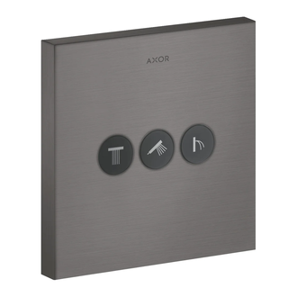 Вентиль скрытого монтажа для 3 потребителей Axor ShowerSelect (цвет - матовый чёрный хром) (36717340) фото 1 Aquada.com.ua