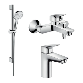 Набор смесителей для ванны 3-в-1 Hansgrohe Logis (цвет - хром) (467207) фото 1 Aquada.com.ua
