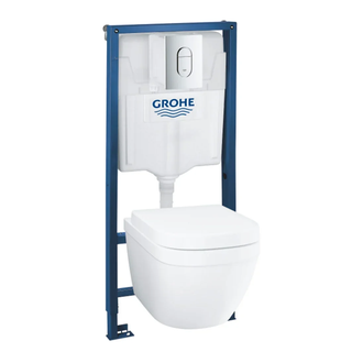 Інсталяція Grohe Rapid SL (4-в-1) комплект з унітазом Euro Ceramic (безободковий) + сидіння Soft Close  39536000