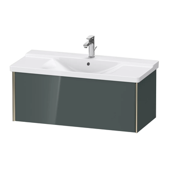 Тумба подвесная под раковину Duravit XViu 101 x 46,9 см, доломитово-серый глянцевый лак (XV40170B138) фото 1 Aquada.com.ua