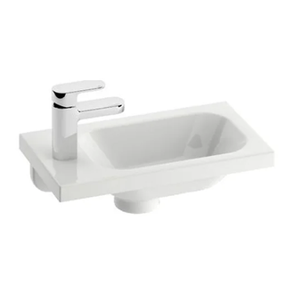 Мини-раковина, отв. для смесителя справа Ravak Chrome 400 х 220 мм (XJGP1100000) фото 1 Aquada.com.ua