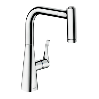 HANSGROHE  Смесителья для кухни, однорычажный, 220, с вытяжным душем METRIS M71 (73800000) фото 1 Aquada.com.ua