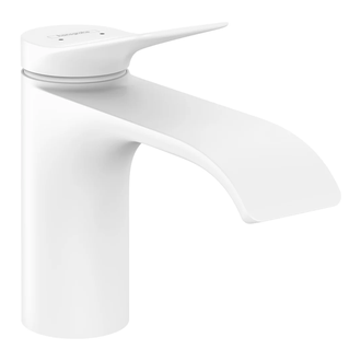 Смеситель для раковины Hansgrohe Vivenis (цвет - белый матовый), без донного клапана (75012700) фото 1 Aquada.com.ua