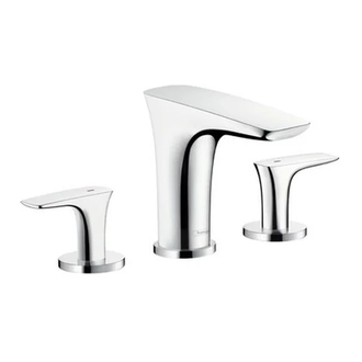 Cмеситель для раковины Hansgrohe PuraVida (цвет - хром), с донным клапаном Push-Open (15073000) фото 1 Aquada.com.ua