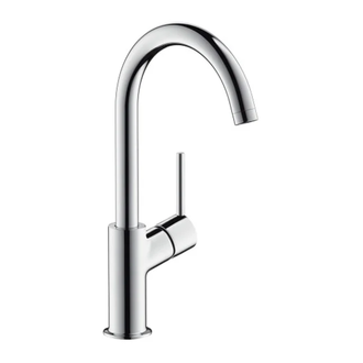 Смеситель для раковины, однорычажный Hansgrohe Talis (цвет - хром), с донным клапаном (32084000) фото 1 Aquada.com.ua