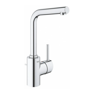 Смеситель для раковины высокий Grohe Concetto (цвет - хром), с донным клапаном (23739002) фото 1 Aquada.com.ua