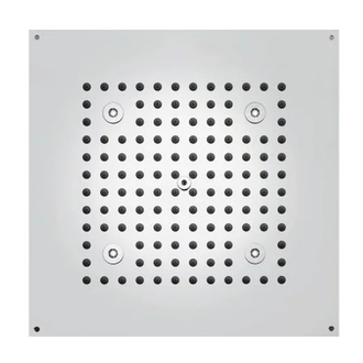 Душова лійка BOSSINI DREAM-CUBE 4LED білий для підвісної стелі 37x37сm, хром (H37397000030016)