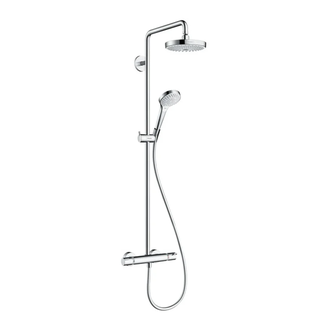 Душевая система с термостатом Hansgrohe Croma Select S Showerpipe 180 2jet (цвет - хром/белый) (27253400) фото 1 Aquada.com.ua