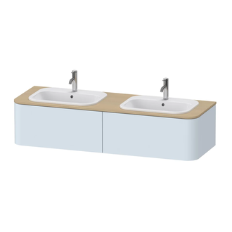 Тумбочка для подвесной консоли Duravit Happy D.2 Plus 160 х 55 см, светло-голубой шелковисто-матовый лак (HP4956B9797) фото 1 Aquada.com.ua