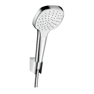 Ручной душ с держателем и шлангом 1,25 м Hansgrohe Croma Select S 1jet (цвет - хром/белый) (26424400) фото 1 Aquada.com.ua