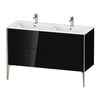 Тумба напольная под раковину Duravit XViu 128 x 48 см, чёрный глянцевый (XV44850B140) фото 1 Aquada.com.ua