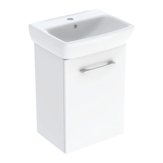 Комплект умивальника Geberit Selnova Square з шафкою, одні двері: B=45см, H=64.9см, T=35см, білий (502.746.00.1)