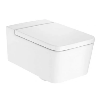 Унітаз підвісний Roca Inspira Square Rimless 56x37 з кришкою, білий (A346537620/A80153262B) (A346537620_A80153262B)