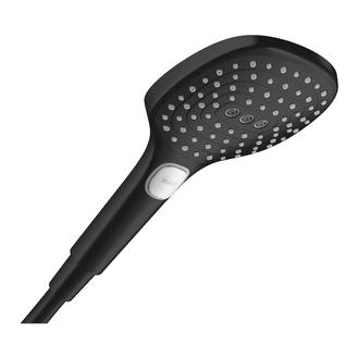 Лейка для душа Hansgrohe Raindance Select E 120 (цвет - чёрный матовый), 3 вида струи (26520670) фото 1 Aquada.com.ua