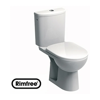 KOLO NOVA PRO Rimfree унитаз-компакт: унитаз напольный, г/в, Rimfree, бачок округлой формы, нижн/п, 6/3 л, с микролифтом (M39044000) фото 1 Aquada.com.ua